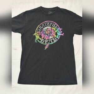 Grateful Dead Dancing Bears Rainbow Foil Logo Tee M 21–24 P2P Oversized